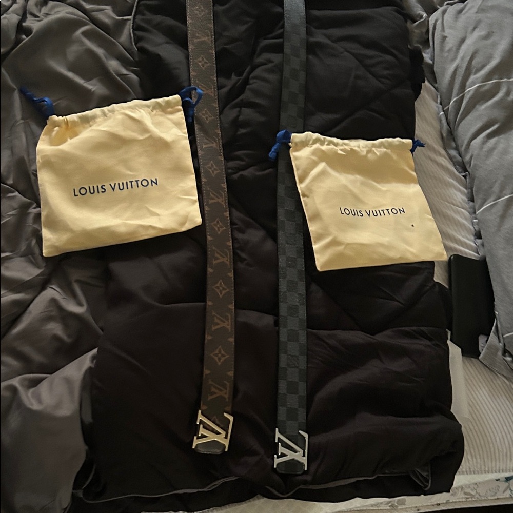 Louis Vuitton Brown and Black Belts bundle